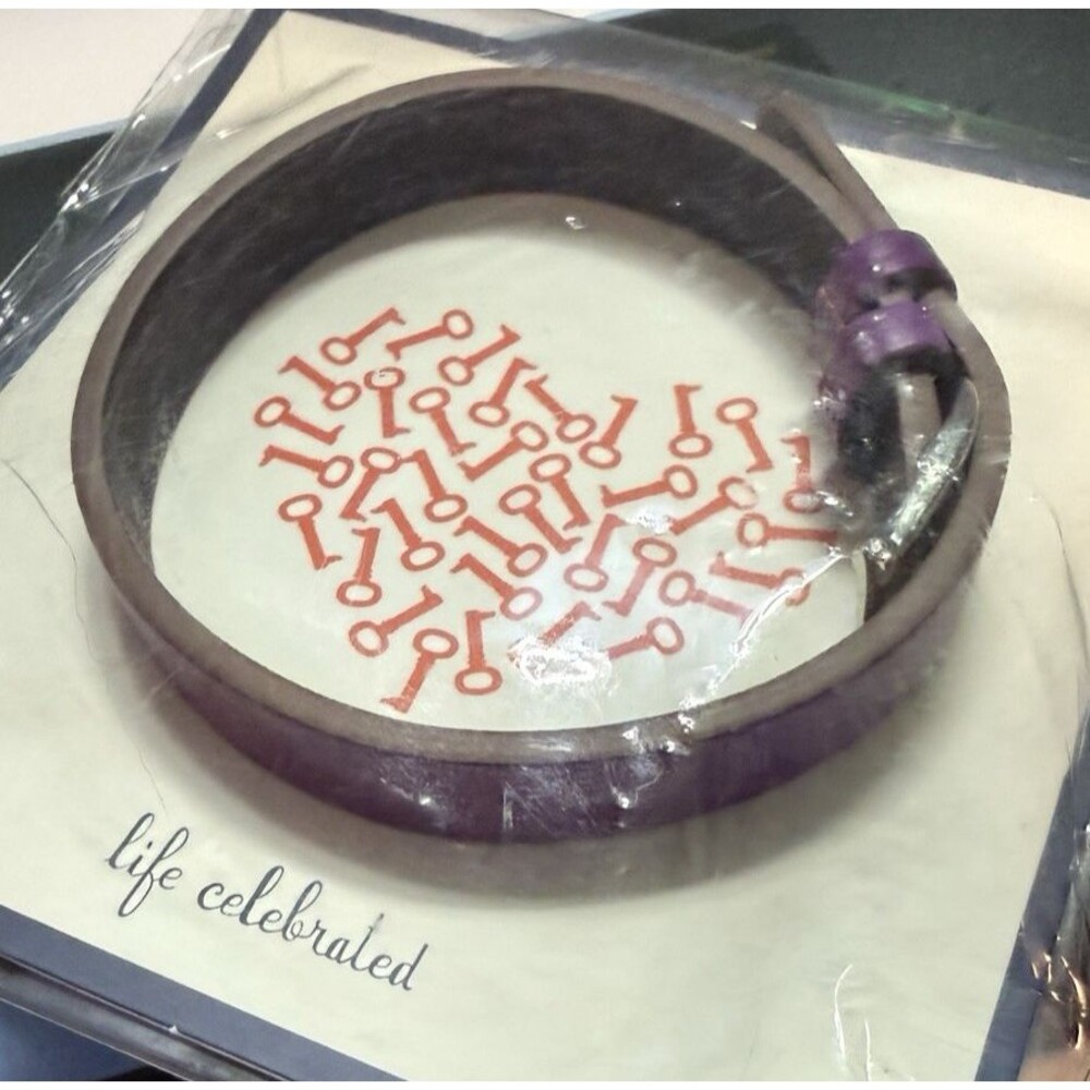 Keep Collective Purple Keeper Silver Buckle Bracelet Band NIP